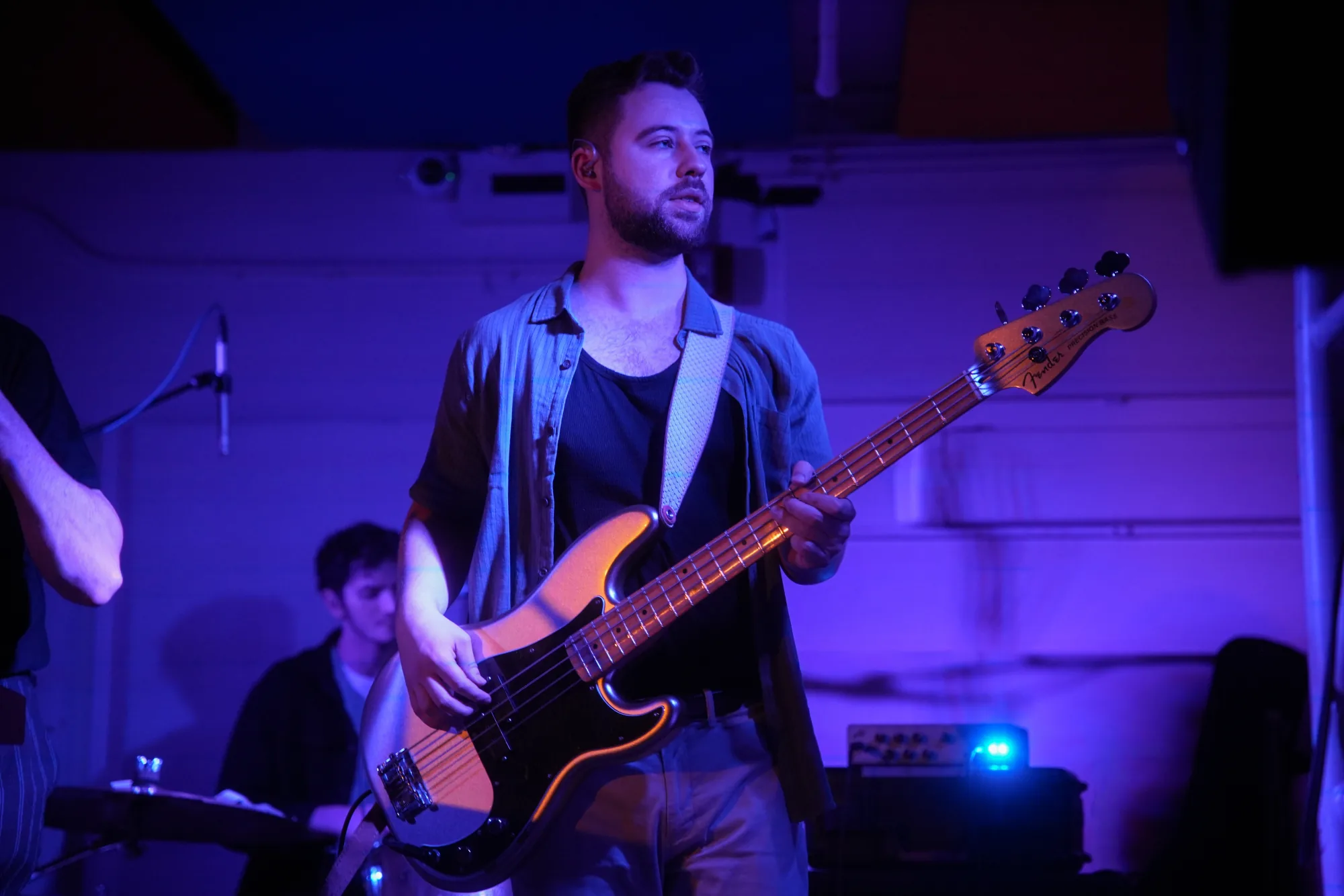MoonWater bassist performing live